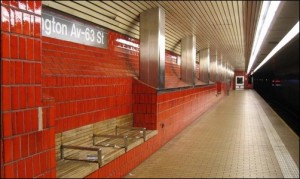 If the 2nd avenue line were ever completed, the orange wall in this picture would be knocked down to reveal the 2nd ave. track behind it. 