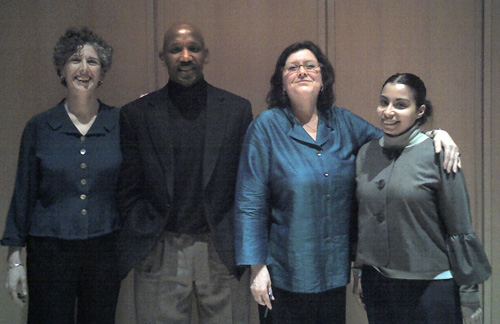 Recovering Community History panelists Marci Reaven, Craig Wilder, Lillian Jimenez, and Madeleine Lopez