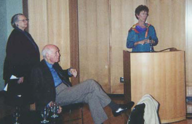President Horowitz (left) and ASHP Board of Directors Chair Carol Groneman (right)