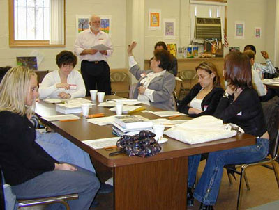 Teachers from New York City’s Region 7 at a workshop